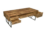 4-Drawer Writing Desk in Antique Nutmeg and Black B016P164169