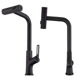 Kitchen waterfall faucet with pull down single handle kitchen sink faucet with pull out W1217P146510