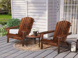 Folding Wooden Adirondack Lounger Chair with Natural Finish 52687805
