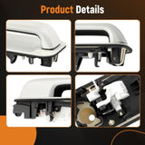 Pearl White Door Handle Front & Rear For Ford Super Duty F250 F350 JC3Z2522404AC 40504440