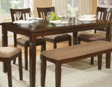 Transitional Style Dining Furniture 1pc Bench Wooden Frame Espresso Finish Fabric Upholstered Seat B011131719