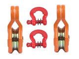 2Pcs Pack Snatch Block Towing Pulley w/ Shackle Heavy Duty Offroad Recovery Winch 10550946