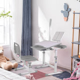 Desk for Kids Desk and Chair Set Kids Art Desk Drafting Table Desk Set with Adjustable Height, 80132099