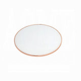 Rose Gold Finish End Round Frosted Glass Top Modern Living Room Furniture 1pc Classy Side B2741P332648