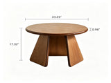 23.23" Round Side, Small Wood Coffee with Three Slanted Legs, Modern Minimalist Accent W3158P540536
