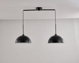 Industrial Modern Black Double Pendant Light Adjustable Ceiling Hanging Lamp with Matte Finish for W1340P251921