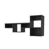 Black Wall-Mounted Shelf Unit with 5 Shelf B062P252162