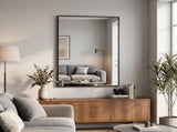 20"x30" Rectangular Bathroom Mirror Wall Mounted Mirror with Metal Frame, Black 87071847