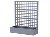 43" x 16" x 70" Gray Metal Raised Garden Bed Galvanized Planter Box with Trellis for Garden 64008592
