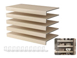 ( OAK Color ) 5 Pcs Wire Shelf Covers Foamed PVC Wire Rack Covers for Removable Closet (Not Wood) W2641P355993