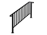 Matte Black Outdoor 4 Level Iron Handrail 56957768