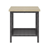 3-Piece Occasional Table Set Coffee Table and 2 End Tables Faux Marble Black Metal Finish Living B011P289731
