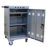 Mobile Charging Cart and Cabinet for Tablets Laptops 35-Device -Silver W1102P207222