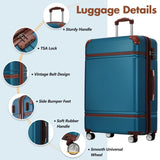 Hardshell Luggage Sets with Bags Lightweight Suitcase Double Spinner Wheels with TSA Lock ,Single N732P193485C