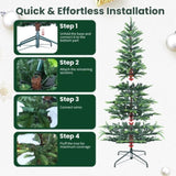 Artificial 5ft Green LED-lit Christmas Tree with 502PE/PVC Mixed Branch Tips,Hinged Premium & 92635026