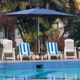 10FT Patio Umbrella, Outdoor Table Umbrella with Push Button Tilt and Crank, UV Protection W1859P195941