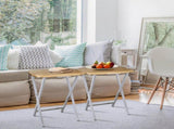 2pcs Tray Table Set - Natural/White 04875501