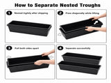 4-piece dual-purpose plastic livestock feed trough Suitable for daily feeding of horses, goats, 58024997