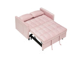 Modern velvet sofa, sofa pull-out bed, small love seat casual sofa with back, with pillow, pockets, 82640220