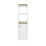 ZNTS Arctic Linen Cabinet, With Four Shelves, Single Door Cabinet B128P148858