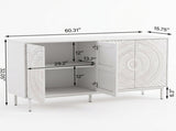 Shabby Chic Wood Sideboard Buffet Accent Bedroom Media Hallway Curio Kitchen Hutch Storage Cabinet W2263P503296