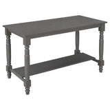 6-Piece Counter Height Dining Table Set Table with Shelf 4 Chairs and Bench for Dining Room 22708368