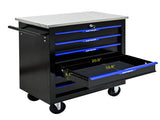 6 DRAWERS MULTIFUNCTIONAL TOOL CART WITH WHEELS-BLACKBLUE 29251477