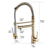 Commercial Kitchen Faucet with Pull Down Sprayer, Single Handle Single Lever Kitchen Sink Faucet W1932P172311