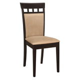 Beige and Cappuccino Upholstered Side Chairs B062P145462