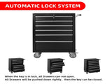 6-Drawer Rolling Tool Chest Cabinet, Large Capacity Metal Tool Box with Wheels and Locking, Roll W3037P242001