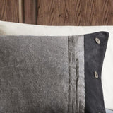 7 Piece Faux Suede Comforter Set Grey Cal King B03596893