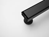 30 Inch Offset Linear Drain with Reversible Flat & Tile Insert Cover, 304 Stainless Steel W2287P480793