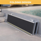 ZNTS 10FT Foldable Threshold Ramp with Non-Slip Surface,Wheelchair Ramp,Aluminum Handicap Ramp 81562062