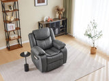 GREY COLOR AIR LEATHER RECLINER CHAIR WITH VIBRATION AND HEATING B2766P488713