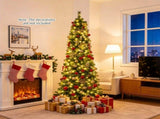 6ft Pre-Lit Slim Pencil Christmas Tree with 8 Light Modes & Remote Timer, Flame Retardant PVC, 05776987