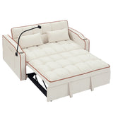 55.51 inch versatile foldable sofa bed in 3 lengths, modern sofa sofa sofa velvet pull-out bed, W2353P151789