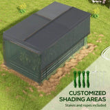 Gray Raised Garden Bed with Crop Cage and Shade Cloth 90.5" W x 43.25" D x 43.25" H 77136528