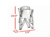 Black Set of 2 Folding Beach Chairs with Mesh Back Carry Bag & Cup Holder for Outdoor Camping Lawn 29944345