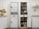 69" H Tall Bathroom Storage Cabinet with 2 Barn Doors and 1 Drawer, Narrow Storage Unit, Adjustable 59463192