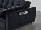 Modern velvet sofa, sofa pull-out bed, small love seat casual sofa with back, with pillow, pockets, 49433073