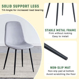 Gray PU and Metal Combined Shell Chair, Perfectly Matching Minimalist and Scandinavian Style Homes, W3226P279068