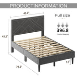 Queen Bed Frame, linen storage headboard, strong and stable, no noise,Under Bed Storage, no box W2896P208849