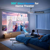 FUDONI Smart Projector with WiFi and Bluetooth, Native 1080P 4K Decoding for Home Cinema, Outdoor 78394914