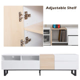 ZNTS Modern TV Stand for 80'' TV Double Storage Space, Media Console Table, Entertainment Center 37715757