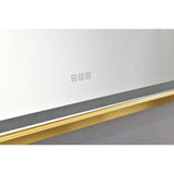 48x30 Inch LED Frontlit Bathroom Mirror with Metal Frame, Wall Mounted Vanity Mirror with Smart 52931184