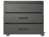 Heavy-Duty Metal Storage Cabinet with Wheels - 3 Drawer Tool Cabinet for Garage, Office, and Home T2398P242683