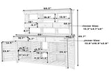 65.7'' H Tall Garden Potting Bench Table with Hutch,Patio Storage 12016712