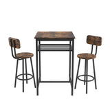 Bar table, equipped with 2 bar stools , with backrest and partition W57868881