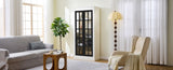 71.2'' Tall Display Cabinet with Glass Doors, Rustic Style China Cabinet, Curio Cabinet for N845P272501B