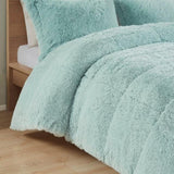 Twin/Twin XL Shaggy Long Fur Comforter Mini Set B03595949